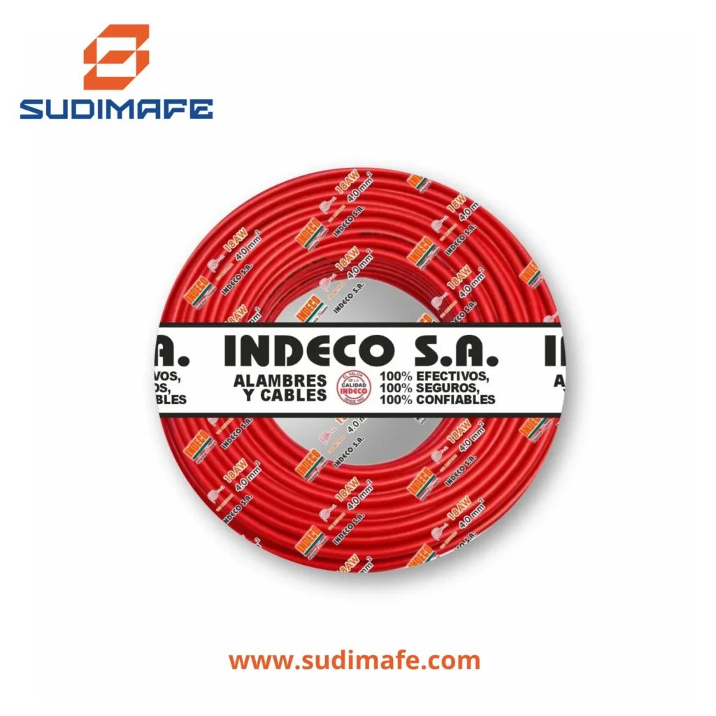 Cable GPT-3 16AWG indeco 450750v rojo 100 metros