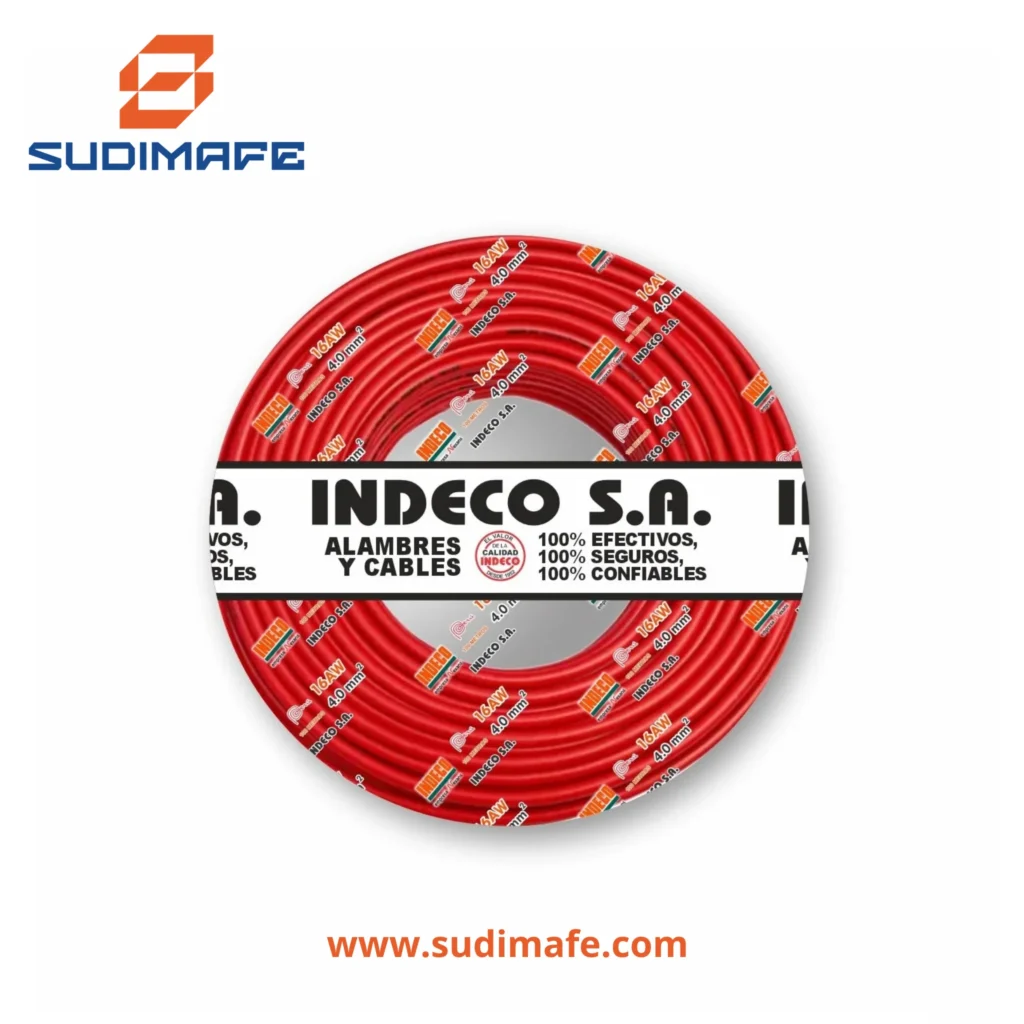 Cable GPT-3 18AWG indeco 450750v rojo 100 metros