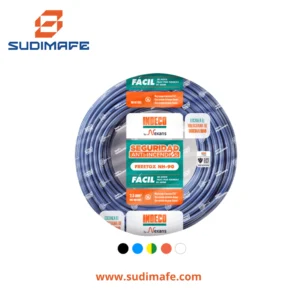 Cable NH-90 2.5mm2 indeco 450750v azul 100 metros