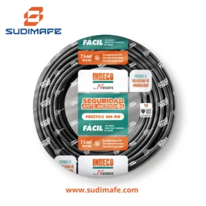 Cable NH-90 2.5mm2 indeco 450750v negro 100 metros