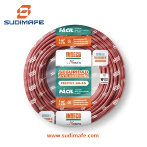 Cable NH-90 4mm2 indeco 450750v rojo 100 metros