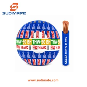 Cable THW-90 BH azul de 14 AWG CELSA – 100 metros
