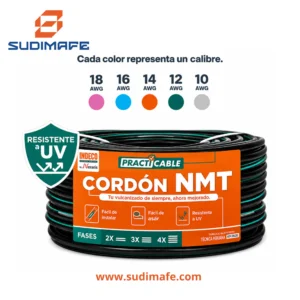 Cable Vulcanizado NMT-PC 2 X 12 AWG indeco 100metros