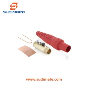 Conector CAM TYPE Female Leviton 400A 600V color rojo para cable 2/0 a 4/0 AWG