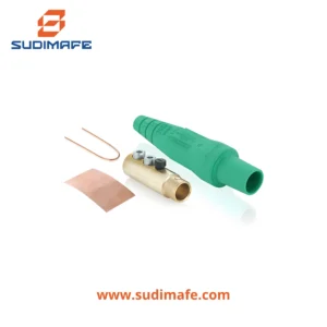 Conector Cam Lock Female Leviton 400A 600V verde para cable 2/0 a 4/0 AWG