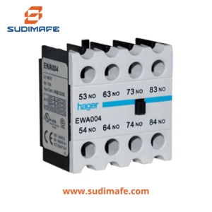 Contacto auxiliar frontal 4NC Hager para contactor de 7A a 70A
