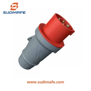Enchufe Industrial Mennekes PowerTOP Plus 32A 3P+T 415V Rojo 6H IP44 de dos cuerpos