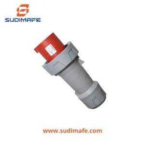 Enchufe industrial 63A Mennekes 3P+N+T 415V rojo 6H IP67 PowerTOP Plus