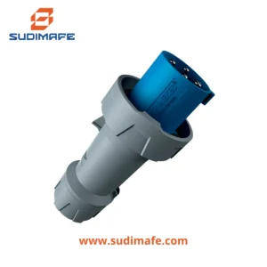 Enchufe industrial Mennekes 63A 3P+T 250V azul 9H IP67 PowerTop Plus