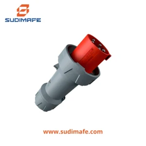 Enchufe industrial Mennekes 63A 3P+T 440V rojo 11H IP67