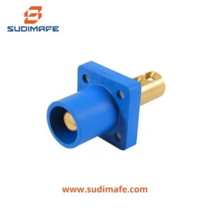 Enchufe empotrable Cam Lock macho Leviton 400A 600V azul para cable 2/0 a 4/0 AWG