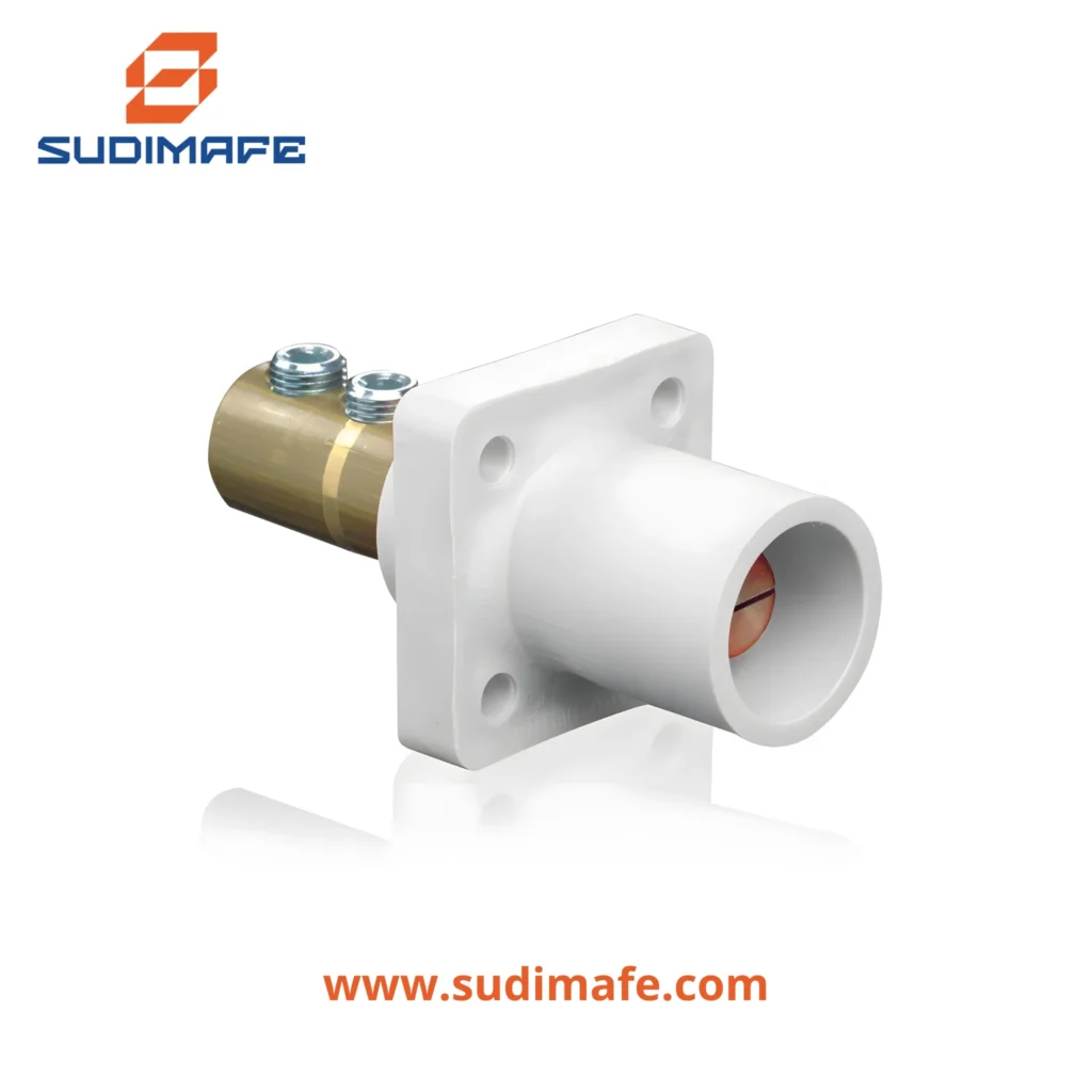 Enchufe empotrable CAM Type Male Leviton 400A 600V blanco CAM LOCK para cable 2/0 a 4/0 AWG