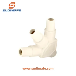Enchufe múltiple CAM Lock Leviton 400A 600V blanco con 1 conexión macho y 3 conexiones hembra