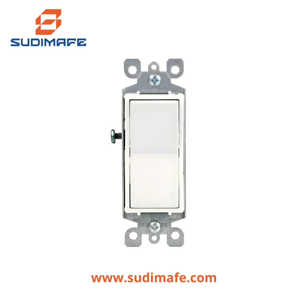 Interruptor unipolar simple Decora 15A 250V blanco Leviton