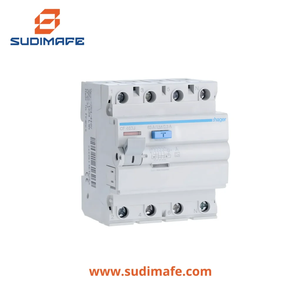 Interruptor diferencial Hager 4P 63A tipo AC 300mA