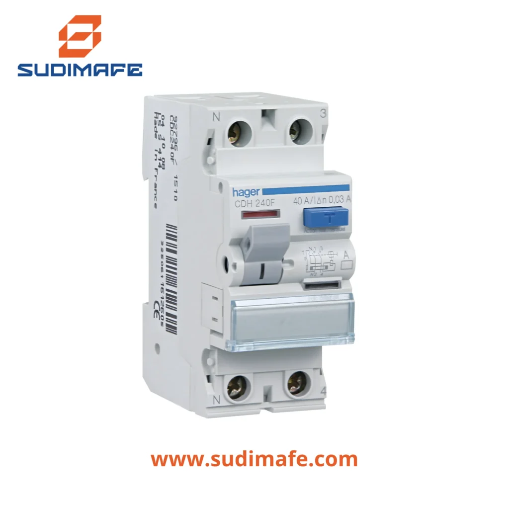 Interruptor diferencial Hager 2P 40A Tipo A 30mA superinmunizado
