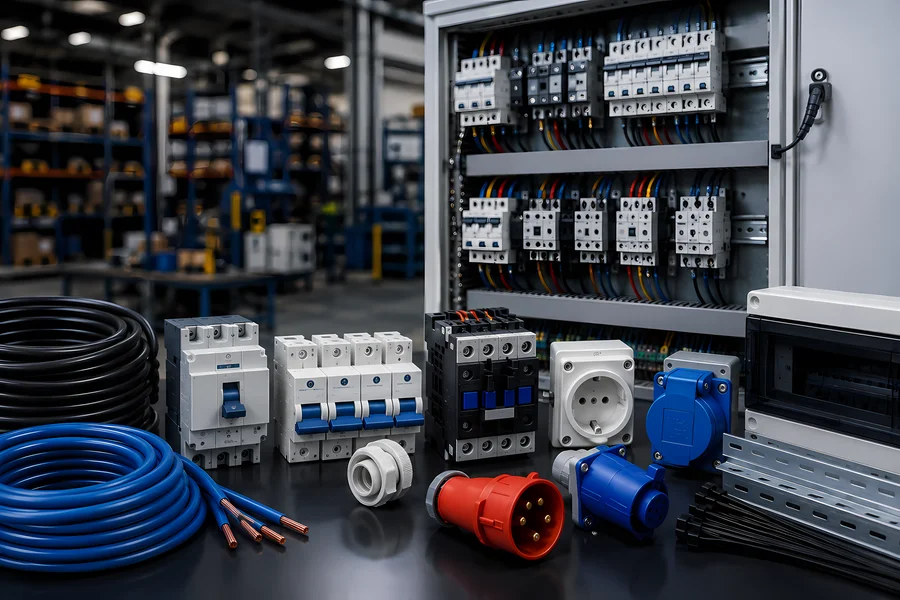Materiales eléctricos industriales de calidad para instalaciones seguras y eficientes en proyectos empresariales.