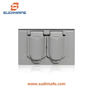Placa doble hermética horizontal de aluminio Leviton