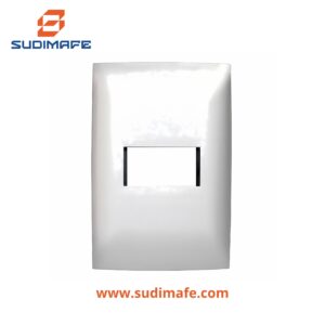 Placa Simple 1 Módulo Cien Aluminio Leviton para instalaciones eléctricas