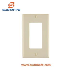 Placa simple Decora de nylon color marfil Leviton para instalaciones eléctricas