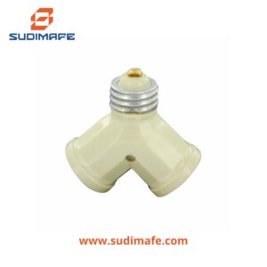 Socket E27 Doble Baquelita Leviton para lámparas con rosca E27