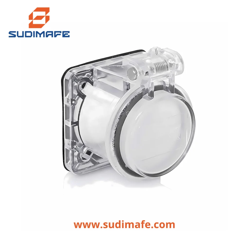 Tapa Cam Type Transparente Leviton para Enchufe y Conector Empotrable Industrial