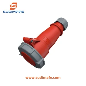 Toma aérea industrial 16A 3P+N+T 415V roja 6H IP67 Mennekes
