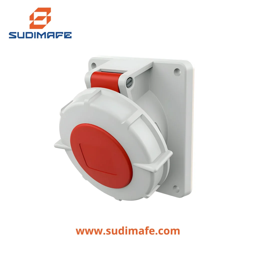 Toma empotrable 16A 3P+N+T 415V rojo IP67 Mennekes