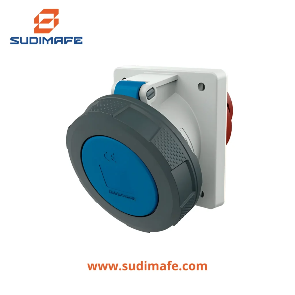 Enchufe industrial Mennekes 16A 250V 2P+T azul IP44 PowerTOP Plus