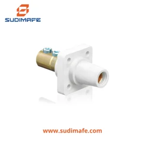 Toma empotrable Cam Lock Female Leviton 400A 600V blanca para cable 2/0 a 4/0 AWG