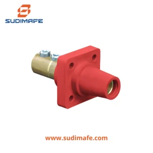 Toma empotrable Cam Lock Female Leviton 400A 600V color rojo para cable 2/0 a 4/0 AWG