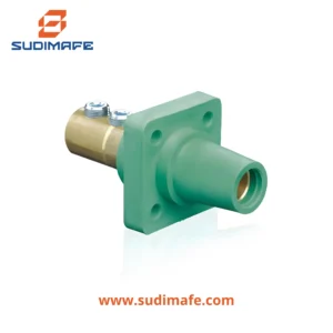 Toma empotrable Cam Type Female Leviton 400A 600V color verde con 2 pernos