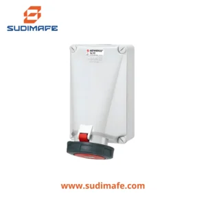 toma visible Mennekes 125A 3P+T 415V rojo IP67