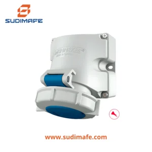 Toma visible Mennekes 16A 2P+T 250V azul 6H con protección IP67