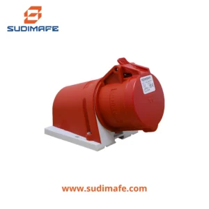 Toma visible industrial 32A 3P+T 415V roja 6H IP44 Mennekes.