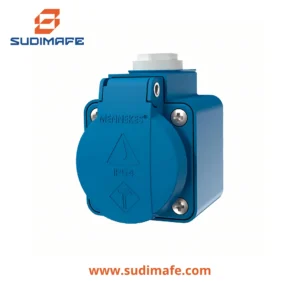 Toma Visible Schuko 16A IP54 Mennekes Azul 2P+T 250V