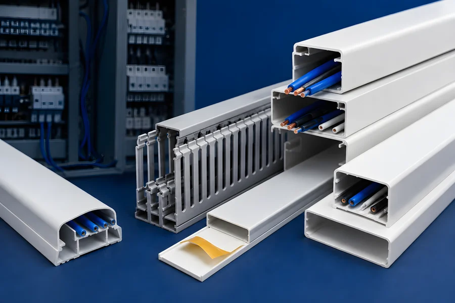 Tipos de canaletas PVC para organizar y proteger cables en instalaciones eléctricas