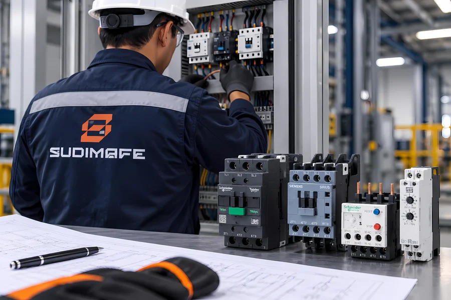 Contactores y relés industriales para sistemas de control eléctrico en instalaciones industriales
