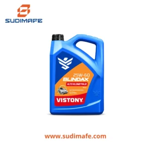 Aceite Blindax Alto Kilometraje 25W60 5 galones Vistony en balde