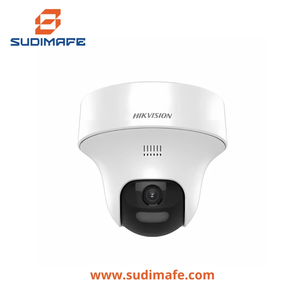 cámara domo hikvision 25m tipo turret 3K con sirena, audio de dos vías y lente de 2.8 mm