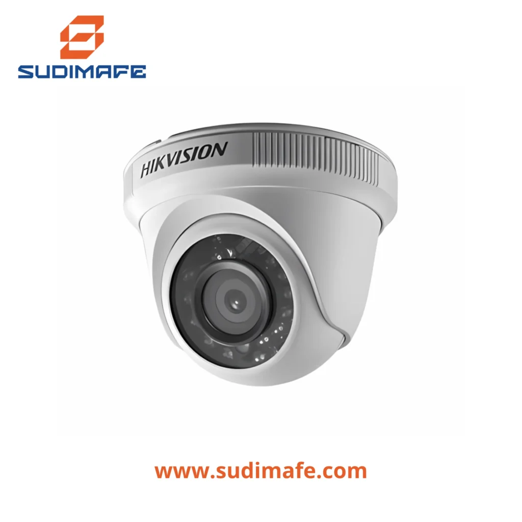 cámara domo hikvision 1080p tipo turret con lente de 2.8 mm e IR de 20 m