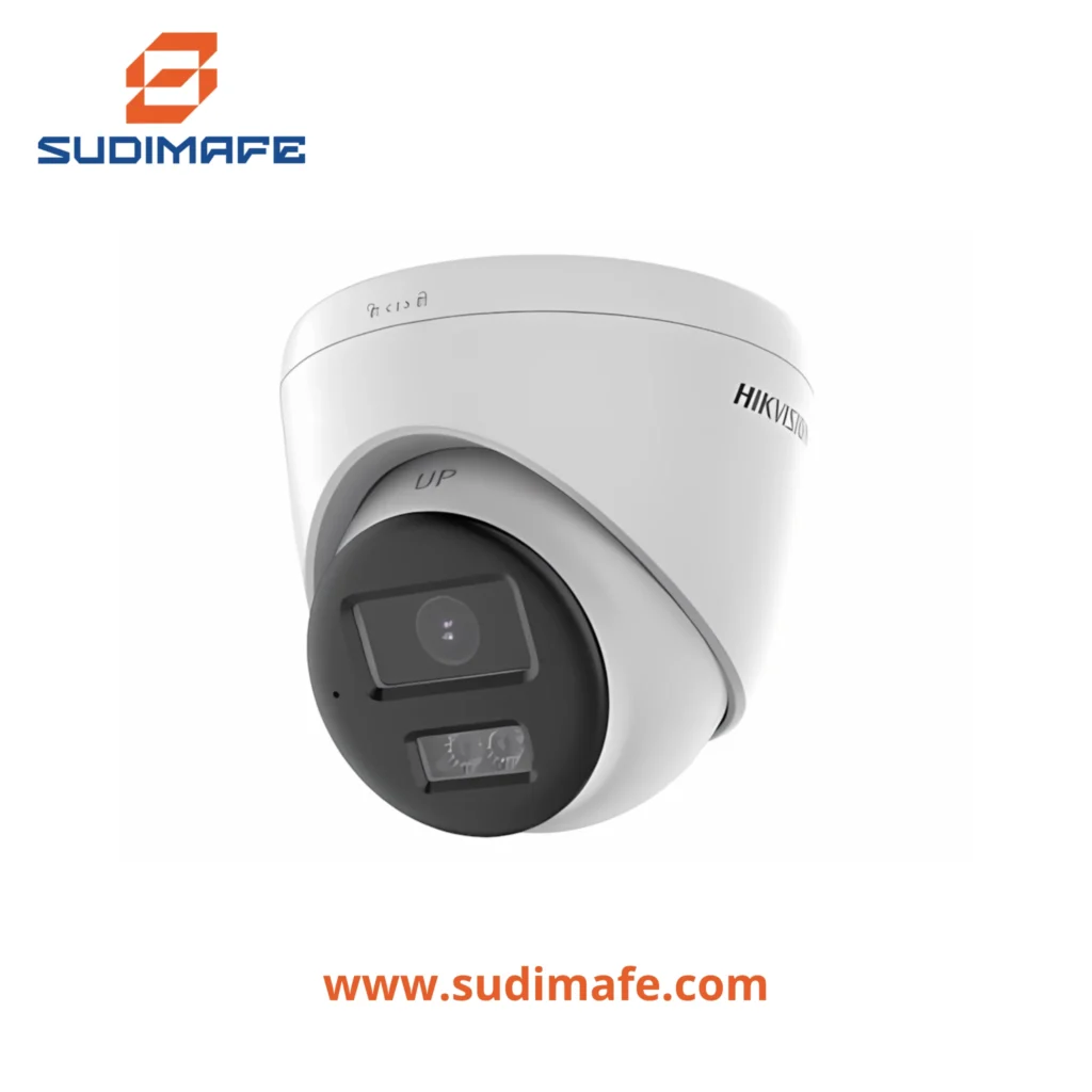 cámara domo hikvision alarma tipo turret 2MP con audio de dos vías y lente de 2.8 mm