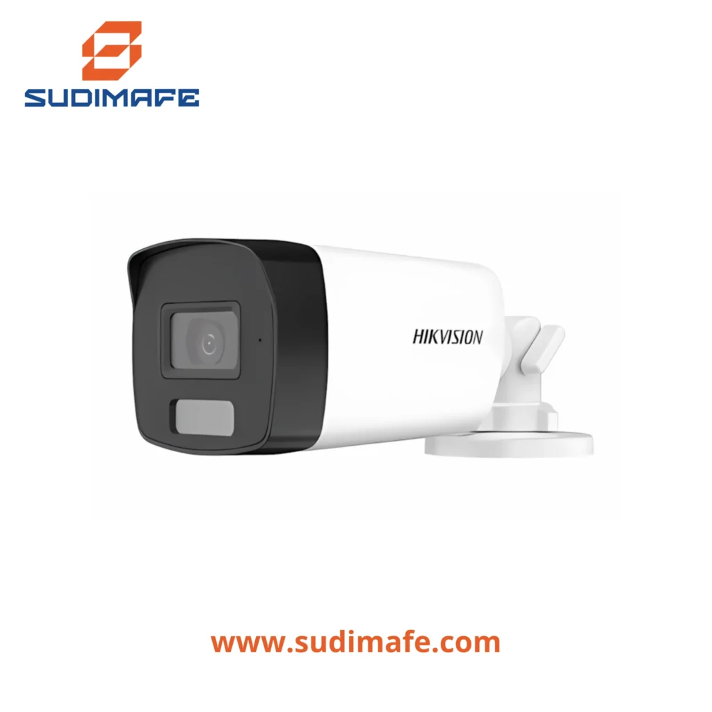 cámara tubo hikvision 2mp tipo bullet con luz híbrida, audio y lente de 2.8 mm