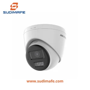 cámara domo hikvision sirena tipo turret 3K con audio de dos vías y lente de 2.8 mm
