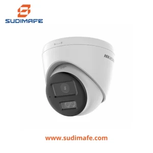 cámara domo hikvision 40m tipo turret 3K con audio de dos vías y lente de 2.8 mm